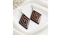Hot Sale Painting Wood Earrings Beautiful Look